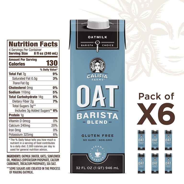 Califia Farms Oat Milk Unsweetened Barista Blend Oz Pack Of
