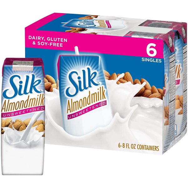 Silk Almond Milk Unsweetened 8 oz 6 Count