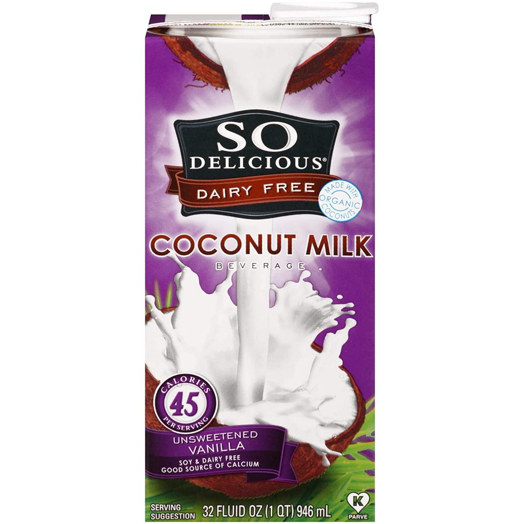 So Delicious Dairy Free Organic Coconut Milk Beverage Unsweetened Vanilla Ounce Pack Of